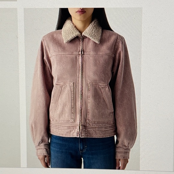 AMO Zoe Jacket Tawny Pink Small Sherpa - Picture 2 of 3